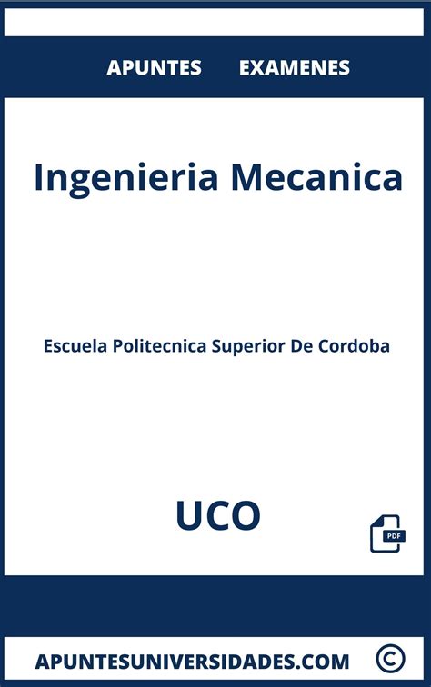ingenieria mecanica uco